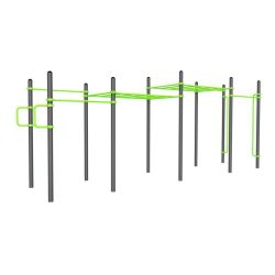 Воркаут (поручни, 2 турника, рукоход клас. 2 ур., 2 перекладины, перекладины верт.) ZAVODSPORTA W224