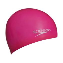 Шапочка для плавания детская SPEEDO Moulded Silicone Cap Jr ярко-розовая