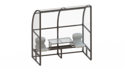 Кабинка для резервного судьи с 2-мя стульями и столиком СТ-12