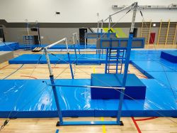 Брусья гимнастические женские на растяжках (соревновательные) Брусья гимнастические женские на растяжках (соревновательные)