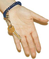 Браслет для хранения ключа "Пружинка" (темно-зеленый)