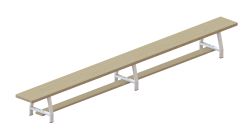 Скамейка гимнастическая "Стандарт" 3000х240х300мм (фанера 30 мм, мет. ножки) СТД-36