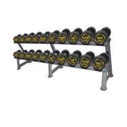 Комплект полиуретановых гантелей 27,5-50 кг (10 пар) со стойкой FTX-413.1