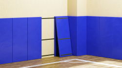 Мат-протектор для стен на липучках 2х1х0,05 (тент, НПЭ, 3 точки крепления) МП-3