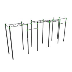 Воркаут (рукоход трехуровневый, 5 турников) ZAVODSPORTA W262