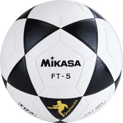 Мяч футбольный MIKASA FT5 FQ-BKW №5 FIFA Quality (ПУ) бело-черный