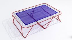 Батутная арена 4,5х3 м рама батута с опорами, сеткой и пружинами