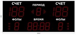 Табло для басектбола 2200х950 мм R 0.5 Кд