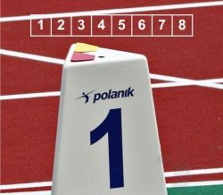Тумба с номером дорожки и указателем фальстарта POLANIK LM-60 61 см 8 шт.