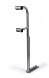 Кронштейн для хореографического (балетного) станка напольный двухрядный "Грация" серебристый