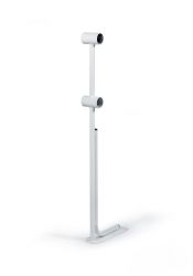 Кронштейн для хореографического (балетного) станка напольный двухрядный (белый)