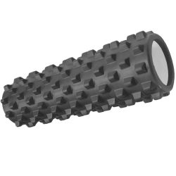 Ролик для йоги 45х14 см (ЭВА/АБС) черный