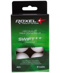 Мяч для настольного тенниса ROXEL 2* Swift (6 шт.) белый