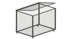 Корзина для мячей передвижная 750х1050х750 на 40 шт. (сетка) СТ-35