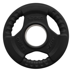 Диск олимпийский 1,25 кг обрезиненный черный с ручками V-SPORT LBH-1.25