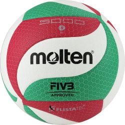 Мяч волейбольный MOLTEN V5M5000 №5 FIVB Approved (ПУ) бело-красно-зеленый Мяч волейбольный MOLTEN V5M5000 №5 FIVB Approved (ПУ) бело-красно-зеленый