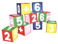 Набор мягких кубиков "Цифры" 15х15х15см (9шт.)