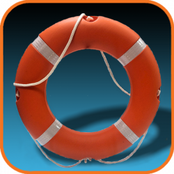 Круг спасательный "РРР" (пластиковая оболочка) d=44 см