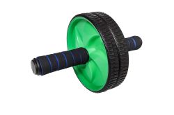 Ролик для пресса 2-х рядный с неопреновыми ручками (зеленый)