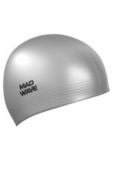 Шапочка для плавания MADWAVE SOLID SOFT (латекс) серебро Шапочка для плавания MADWAVE SOLID SOFT (латекс) серебро