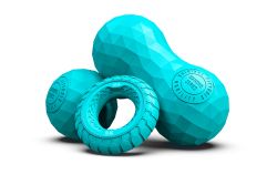 Набор из двух массажных мячей с кистевым эспандером Original FitTools FT-SM3ST-TQ Набор из двух массажных мячей с кистевым эспандером Original FitTools FT-SM3ST-TQ