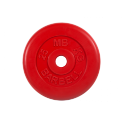 Диск обрезиненный 25кг, d=51мм (красный) MB Barbell MB-PltC51-25