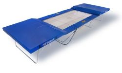 Спортивный батут складной Eurotramp Ultimate складной со страховочными столами