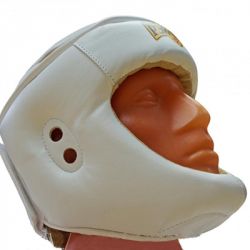 Шлем для единоборств M (кожа) белый