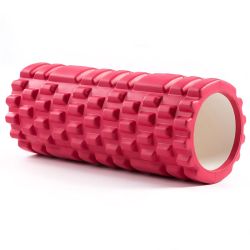 Ролик для йоги 33х15 см (ЭВА/АБС) красный