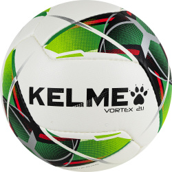 Мяч футбольный KELME Vortex 21.1 №5 (ПУ) бело-зелено-черный