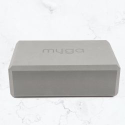 Блок для йоги MYGA Foam Yoga Block серый