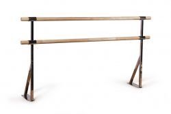 Хореографический (балетный) станок напольный двухрядный 1500 мм (нержавеющая сталь) нержавеющая сталь