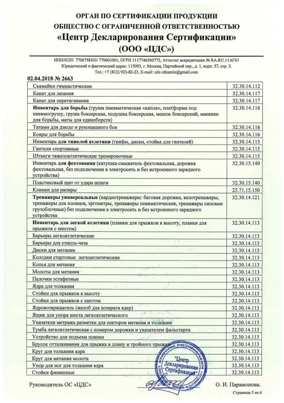 Отказное письмо на спортивное оборудование Отказное письмо на спортивное оборудование