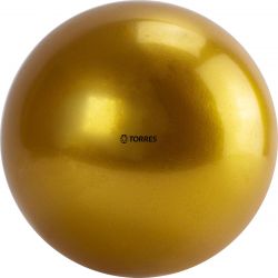 Мяч для художественной гимнастики TORRES AG-15-10 d=15 см (золотистый)