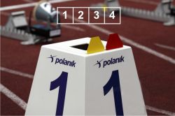 Тумба с номером дорожки и указателем фальстарта POLANIK LM-45 45 см 4 шт.