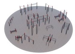 Уличная спортивная площадка Воркаут ТС-4-1 89 мм