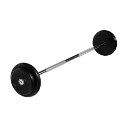 Штанга неразборная 20кг черная MB Barbell MB-BarMW-B20