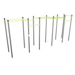 Воркаут (рукоход трехуровневый, 5 турников) ZAVODSPORTA W262