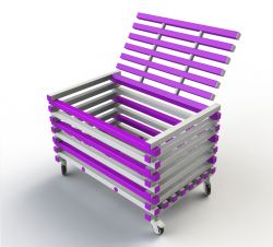 Корзина для хранения акваинвентаря 1200х800х700 мм (без колес)