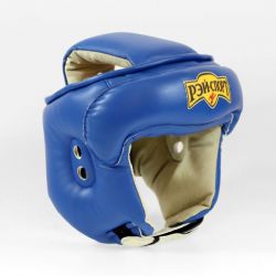 Шлем боксерский с дополнительной защитой лба БОЕЦ-2 (иск.кожа) синий