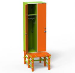 Шкаф для раздевалок ЛДСП ТС 1-17 600x500x1500 мм