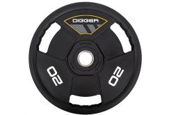 Диск олимпийский полиуретановый 3-х хватовый HASTTINGS Digger HD51C3A 20 кг