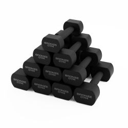 Набор термополиуретановых гантелей BRONZE GYM BGDBTPU 1-10 кг (10 пар, шаг 1 кг)