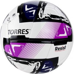Мяч футзальный TORRES Futsal Resist №4 (ПУ) белый-мультиколор Мяч футзальный TORRES Futsal Resist №4 (ПУ) белый-мультиколор