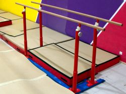 Брусья гимнастические мужские Олимпийские профессиональные (фибергласовые жерди) Брусья гимнастические мужские Олимпийские профессиональные (фибергласовые жерди)