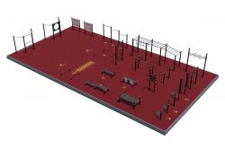 Спортивная площадка по требованиям Министерства спорта РФ (приказ № 1049 от 24.12.2021 г.) без уличных тренажеров 89 мм