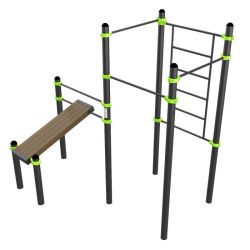 Воркаут (наклонная скамья, 3 перекладины, шведская стенка) ZAVODSPORTA W330