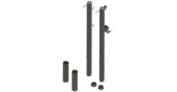 Стойки теннисные стационарные со стаканами, крышками и механизмом натяжения СТ-223