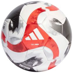 Мяч футбольный ADIDAS Tiro Pro HT2428 №5 FIFA Pro (ПУ) бело-черно-красный