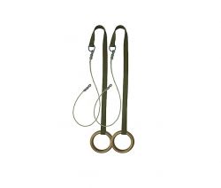 Кольца гимнастические d=230 мм с тросом 4 м (деревянные)